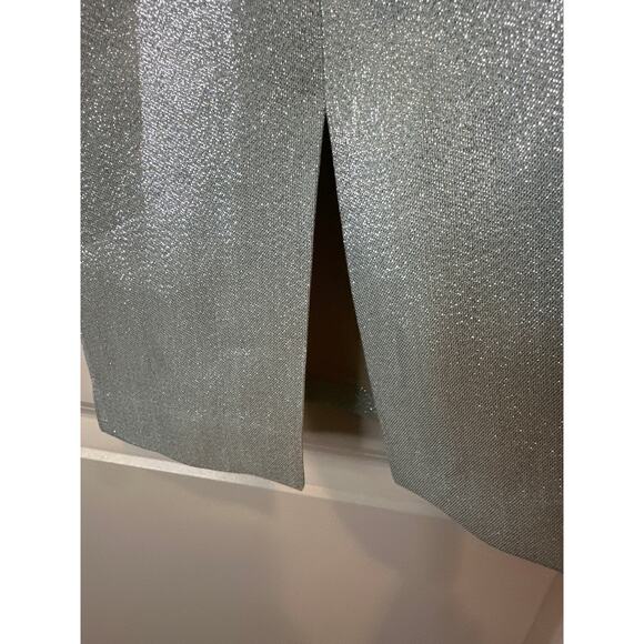 Amanda Uprichard Jordy Metallic Icy Blue Sparkle Mini Cocktail Party Dress Sz S - Picture 8 of 14